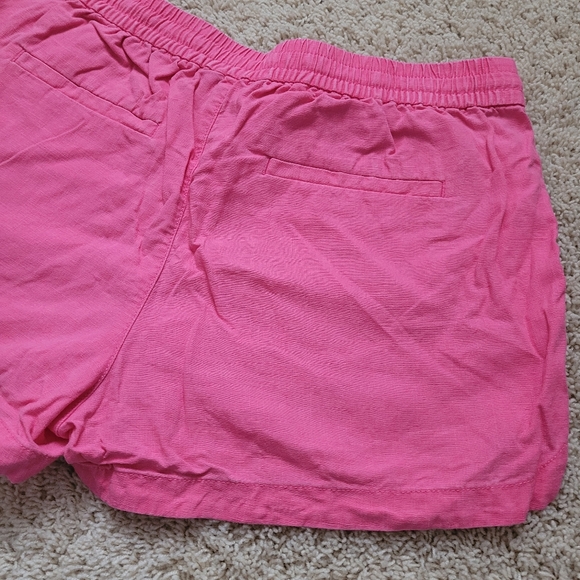 J. Crew Seaside Short In Linen Blend Bright Pink S Coastal Summer - Picture 7 of 11